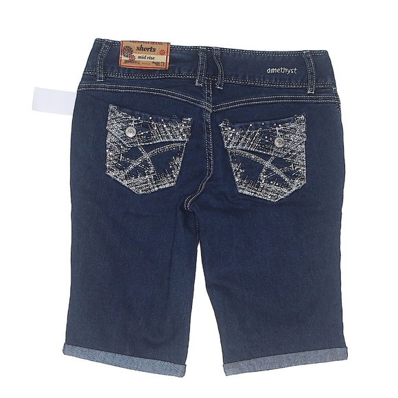 Wallflower Distressed Bermuda Shorts Denim New - Picture 3 of 3